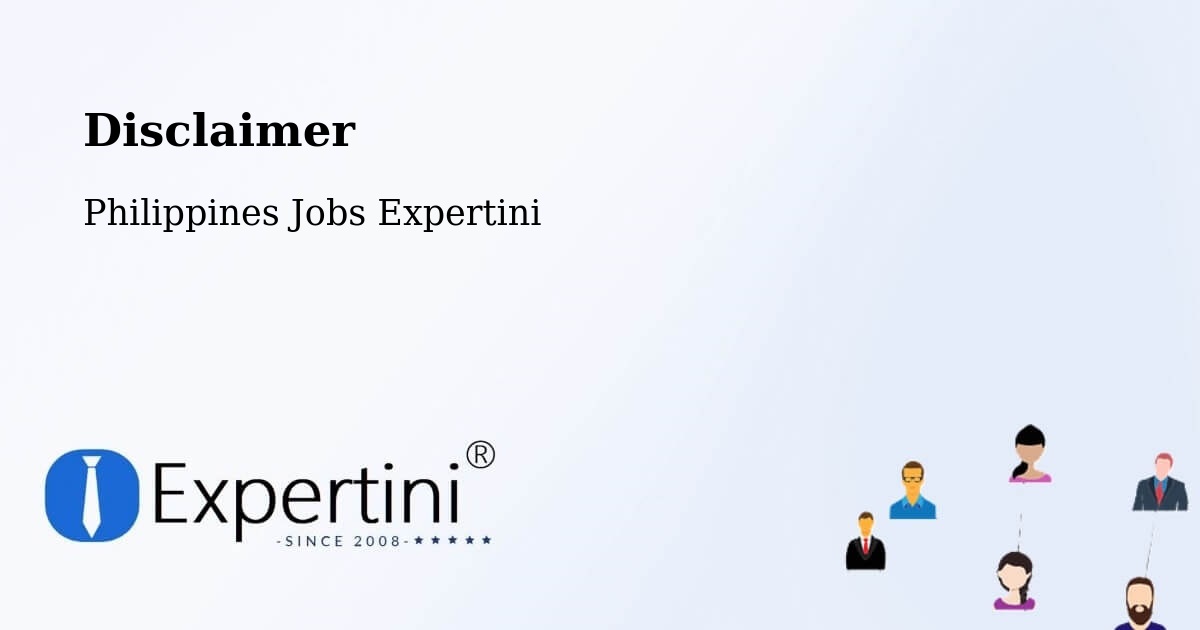 Disclaimer – Armenia - Philippines Jobs Expertini